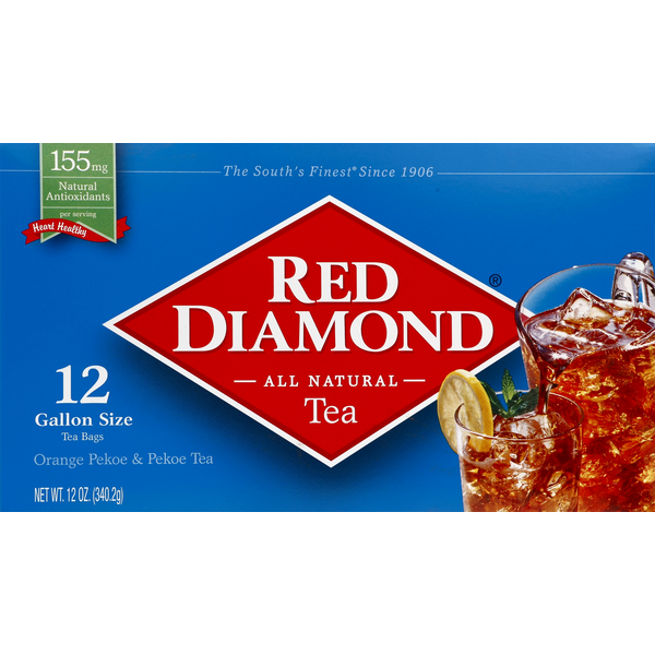 Tea Red Diamond Tea, All Natural, Box hero