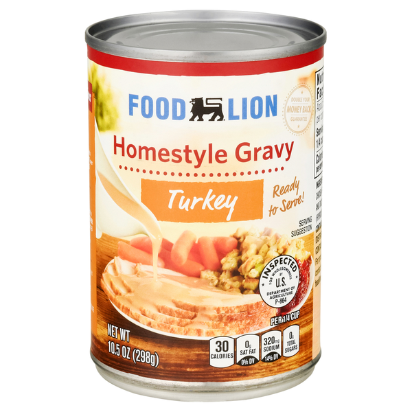 Marinades & Meat Preparation Food Lion Gravy, Turkey, Homestyle hero