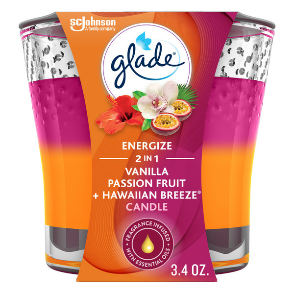 Air Fresheners & Candles Glade® Scented Candle, Vanilla Passion Fruit & Hawaiian Breeze hero