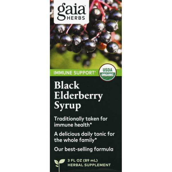 Cold, Flu & Allergy Gaia Herbs Black Elderberry Syrup hero