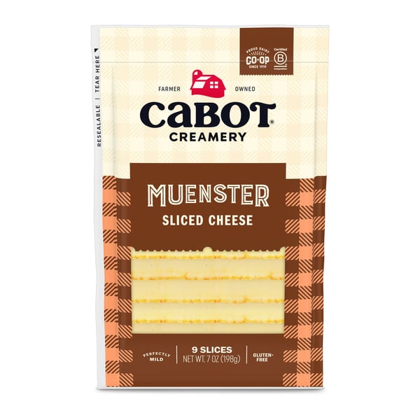 Packaged Cheese Cabot Muenster Sliced Cheese hero