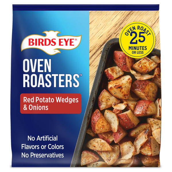 Frozen Vegan & Vegetarian Birds Eye Oven Roasters Seasoned Red Potato Wedges & Onions Frozen Vegetables hero