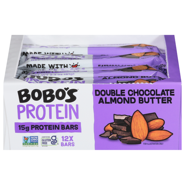 Protein & Meal Replacements Bobo's Protein Bars, Double Chocolate Almond Butter hero