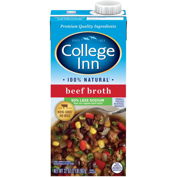 Soup, Broth & Bouillon College Inn Beef Broth, 50% Less Sodium hero