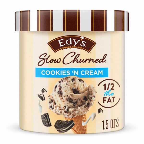 Ice Cream & Toppings EDY'S Slow Churned Cookies N' Cream Light Ice Cream hero