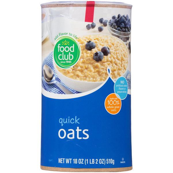 Hot Cereal & Pancake Mixes Food Club Quick Oats hero