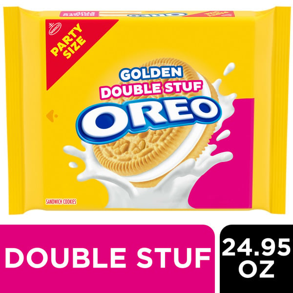 Cookies & Cakes Oreo Double Stuf Golden Sandwich Cookies, Party Size hero