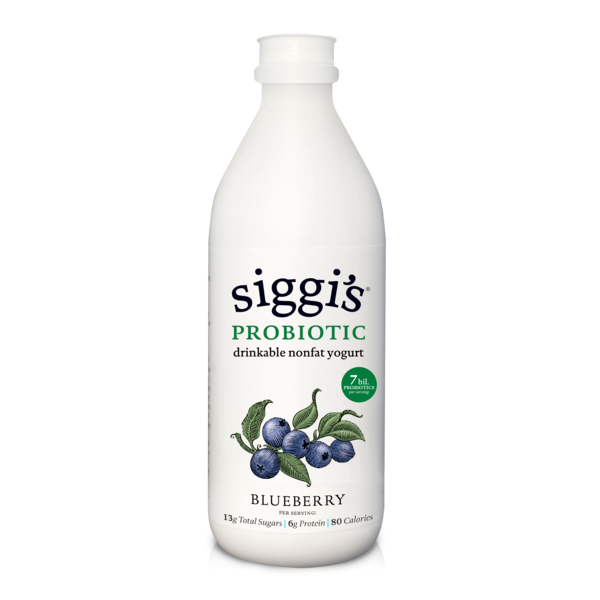 Yogurt Siggi's Probiotic Drinkable Nonfat Yogurt Blueberry hero