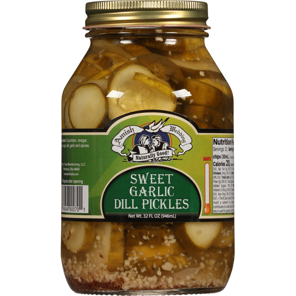 Pickled Goods & Olives Amish Wedding Pickles, Sweet Garlic Dill hero