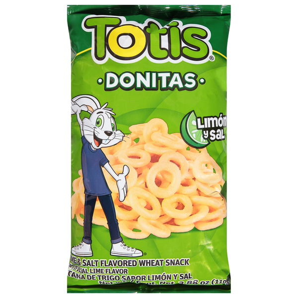 Chips & Pretzels Totis Donitas, Lime & Salt Flavored hero