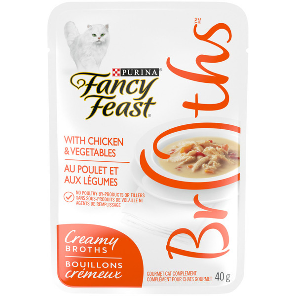 Cat Food & Care Fancy Feast Dishware Creamy Broths with Chicken & Vegetables hero