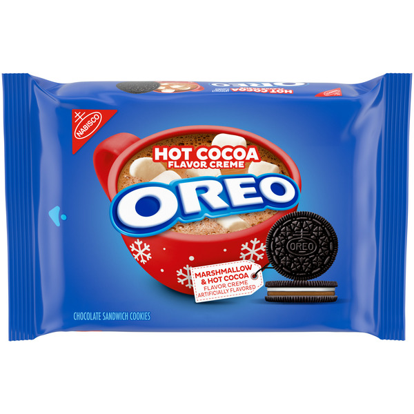 Cookies & Cakes Oreo Hot Cocoa Flavored Creme Sandwich Cookies hero