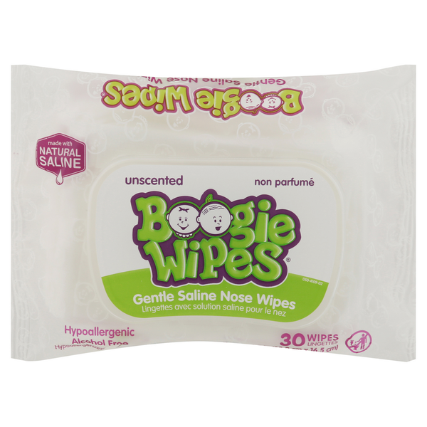 Baby Bath & Body Care Boogie Wipes Nose Wipes, Gentle Saline, Unscented hero