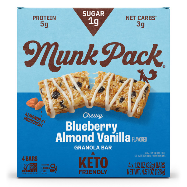 Energy & Granola Bars Munk Pack Blueberry Almond Vanilla, Chewy Granola Bars hero