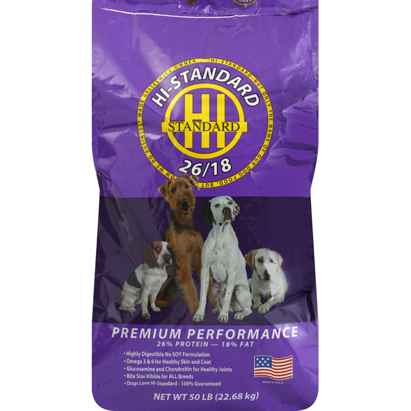 Dog Food & Care Hi Standard Dog Food, Premium Performance, 26/18 hero