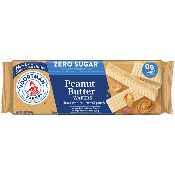 Cookies & Cakes Voortman Bakery Wafers, Zero Sugar, Peanut Butter hero