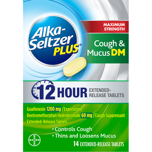 Cold, Flu & Allergy Alka-Seltzer Plus Cough & Mucus DM, Maximum Strength hero