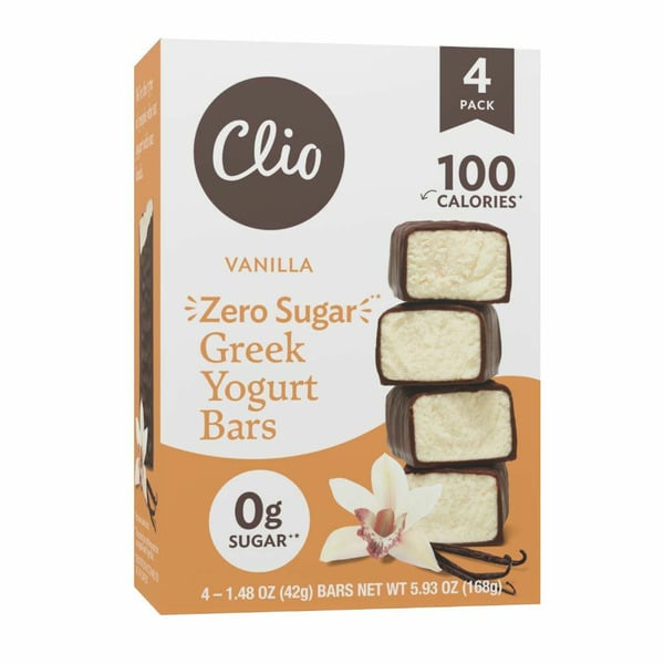 Clio Clio Zero Sugar Vanilla Greek Yogurt Bars hero