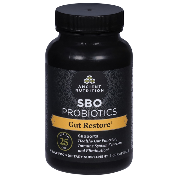 Miscellaneous Supplements Ancient Nutrition SBO Probiotics, Gut Restore, Capsules hero