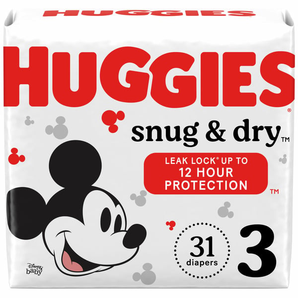 Diapers & Wipes Huggies Snug & Dry Baby Diapers, Size 3 (16-28 lbs) hero