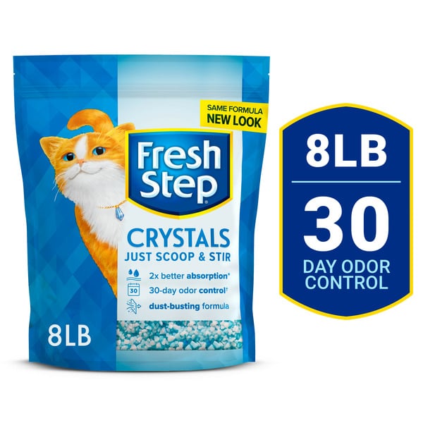 Cat Supplies Fresh Step Crystals Cat Litter, Lightweight Cat Litter Crystals Gentle on Cat's Paws hero