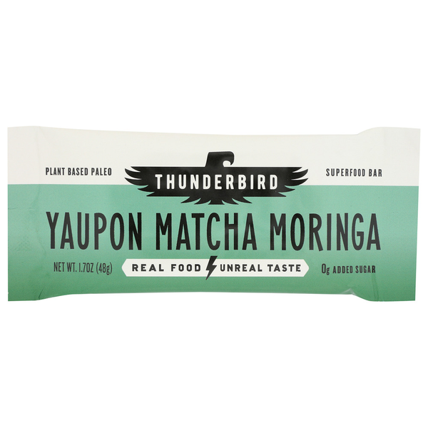 Thunderbird Real Food Bars Thunderbird Yaupon Matcha Moringa hero