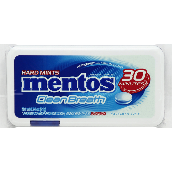 Candy & Chocolate Mentos Hard Mints, Sugarfree, Peppermint hero