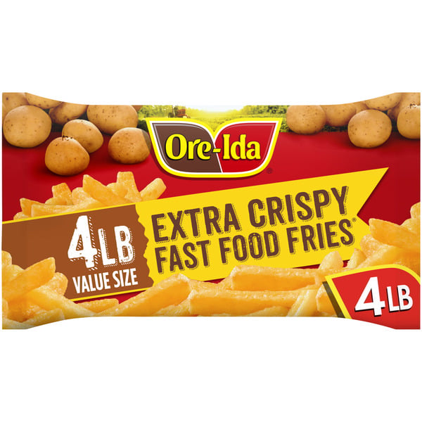 Frozen Appetizers & Sides Ore-Ida Extra Crispy Fast Food French Fries Fried Food Snacks Frozen Potatoes Value Size hero