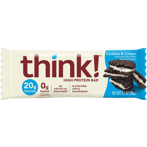 Protein & Nutritional Bars think! High Protein Cookies and Creme Bar hero