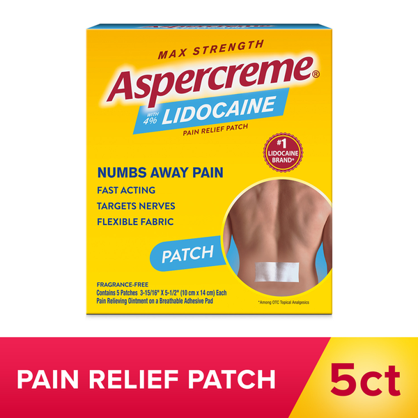 Muscles, Joints & Pain Relief Aspercreme Lidocaine Pain Relief Patch hero