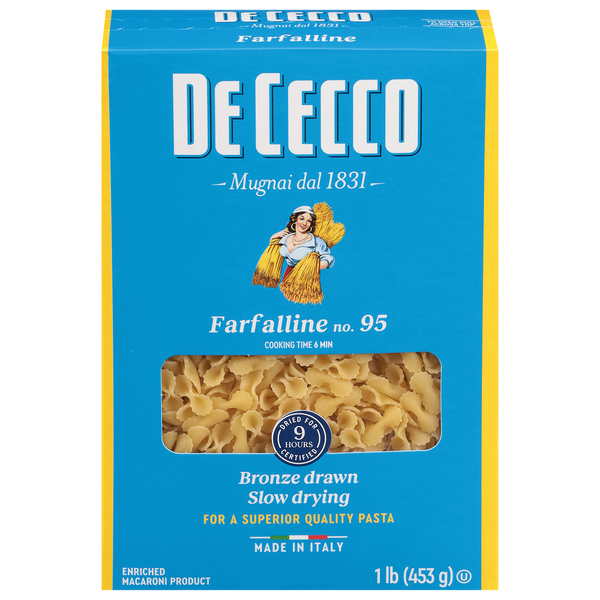 Dry Pasta De Cecco Farfalline, No. 95 hero