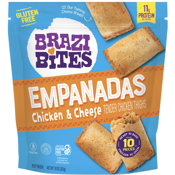 Frozen Meals Brazi Bites Chicken & Cheese, Empanadas hero