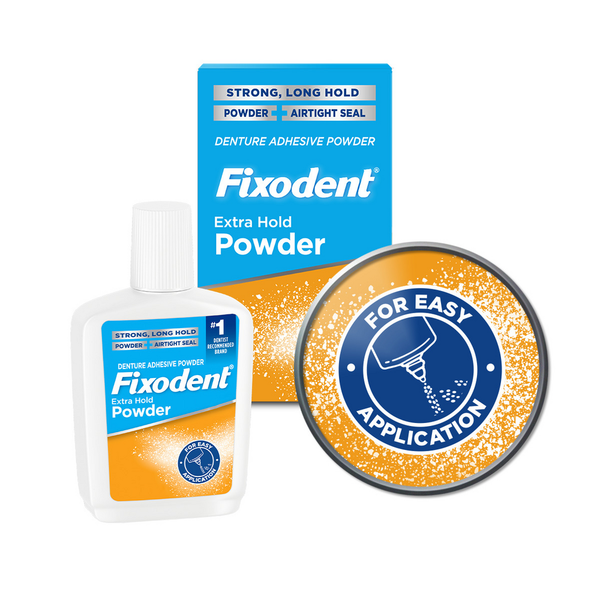 Oral Hygiene Fixodent Extra Hold Powder Denture Adhesive hero