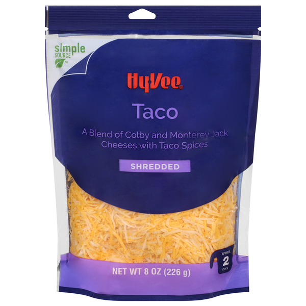 Packaged Cheese Hy-Vee Shredded Cheese, Taco hero