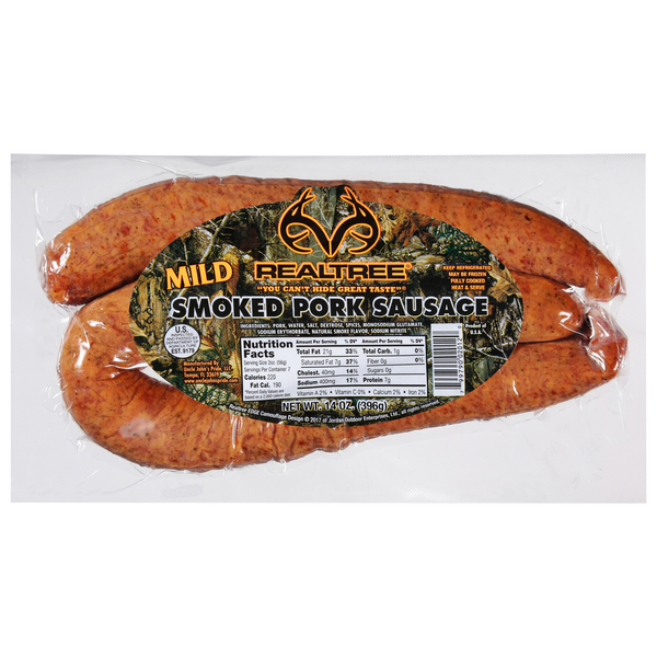 Realtree Pork Sausage, Smoked, Mild hero