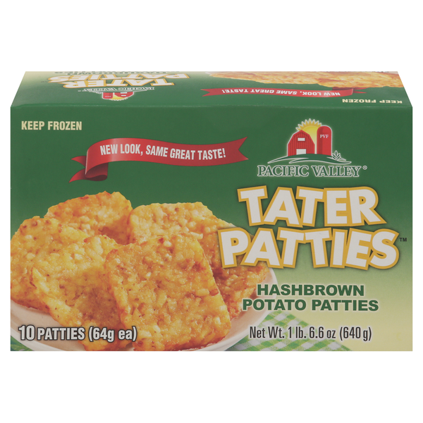 Frozen Breakfast Pacific Valley Foods Tater Patties hero