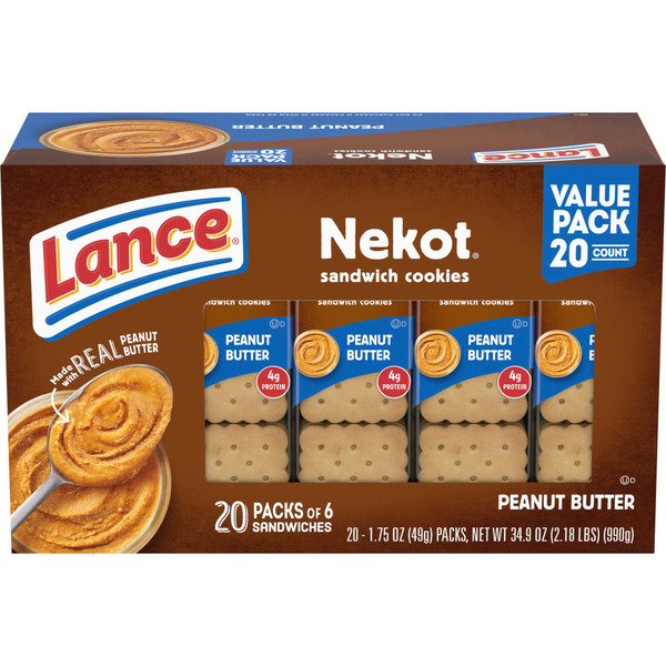 Packaged Cookies Lance Nekot Peanut Butter Sandwich Cookies hero