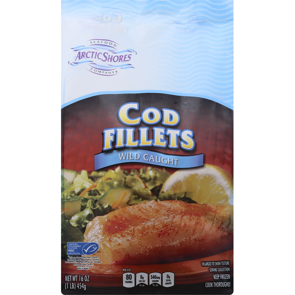 Packaged Seafood Arctic Shores Cod, Wild Caught, Fillets hero