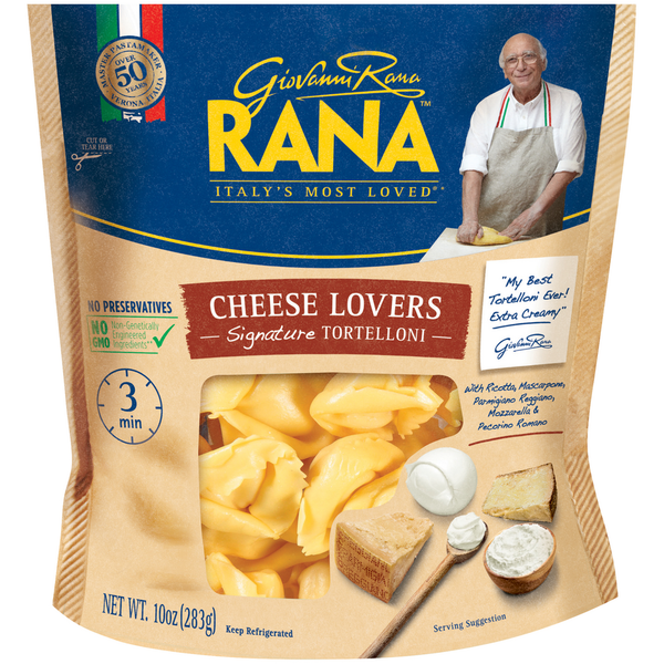 Fresh Pasta (Refrigerated) Rana Cheese Lovers Tortelloni Refrigerated Pasta hero