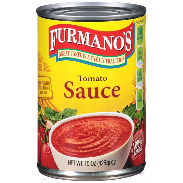 Canned Fruit & Applesauce Furmano's Tomato Sauce hero