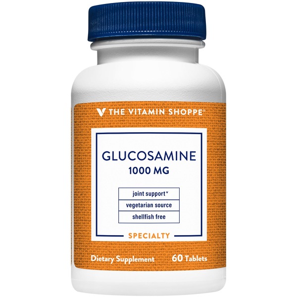 Bone & Joint Health The Vitamin Shoppe Glucosamine - Vegetarian Source & Shellfish Free - 1,000 MG (60 Tablets) hero