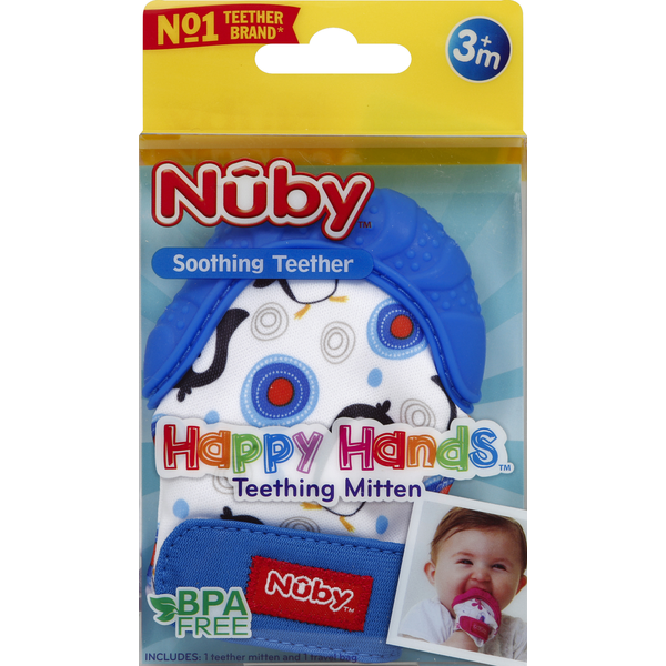 Apparel Nûby Teething Mitten, 3+ Months hero