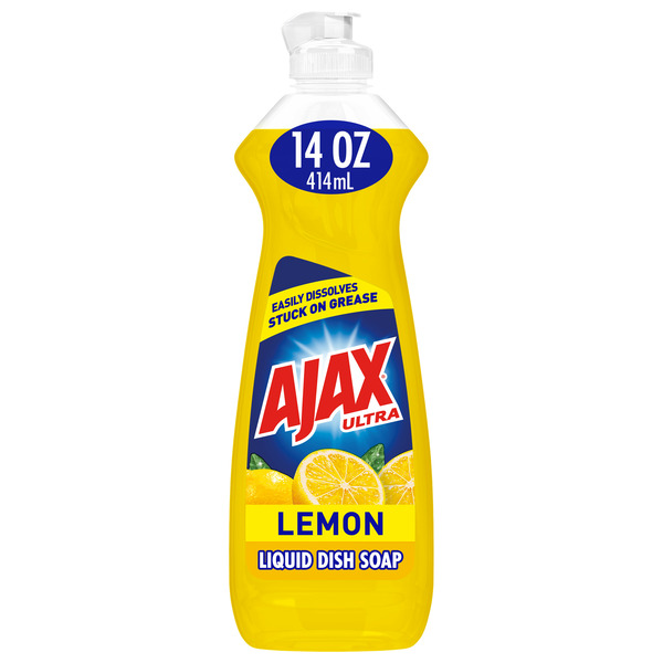 Dish Detergents Ajax Super Degreaser Liquid Dish Soap, Lemon hero