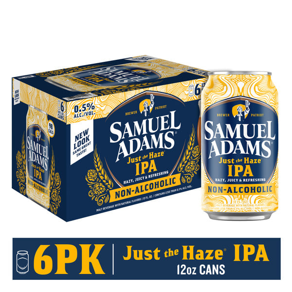 Beers & Coolers Samuel Adams Just the Haze Non-Alcoholic IPA Beer hero