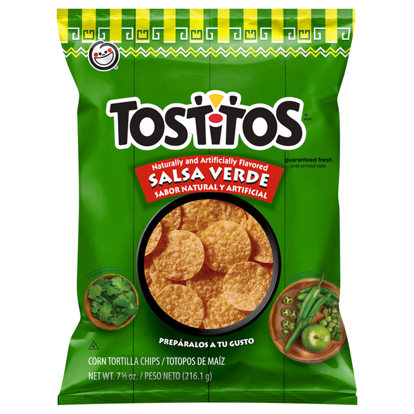 Tortilla Chips Tostitos Corn Tortilla Chips, Salsa Verde hero