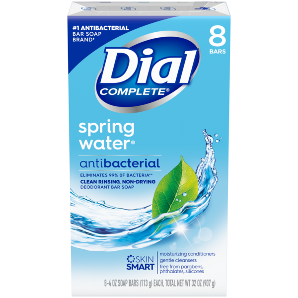 Bath & Body Dial Antibacterial Bar Soap, Spring Water hero