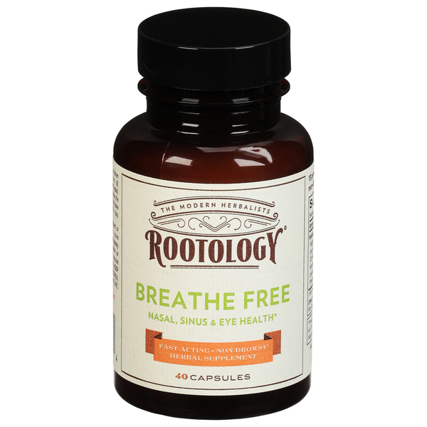 Vitamins & Supplements Rootology Breathe Free, Capsules hero