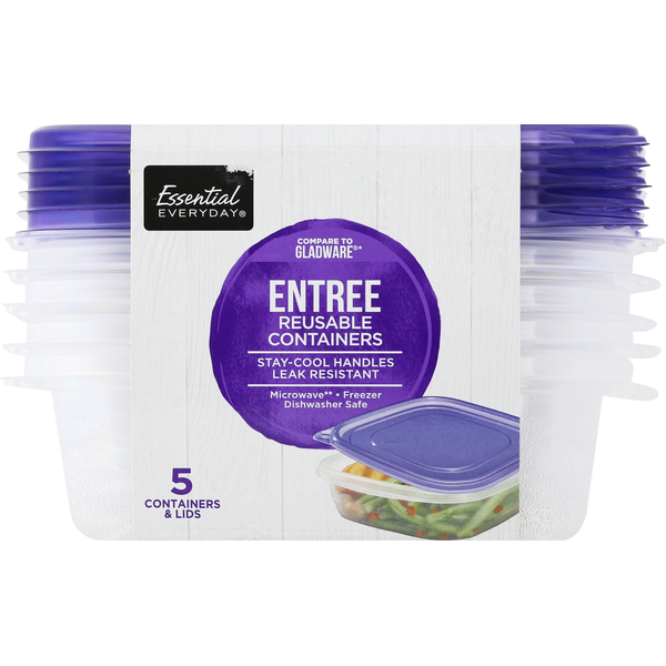 Food Storage Essential Everyday Reusable Containers, Entree, 25 Fluid Ounce hero