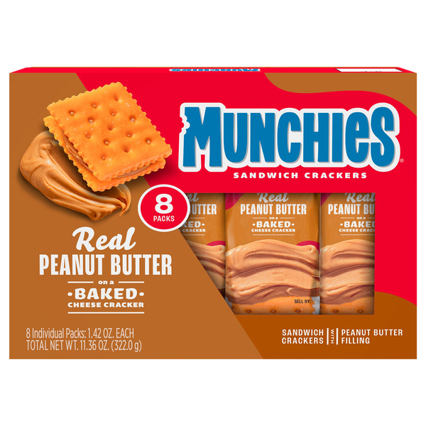 Crackers MUNCHIES Sandwich Crackers, with Peanut Butter Filling hero