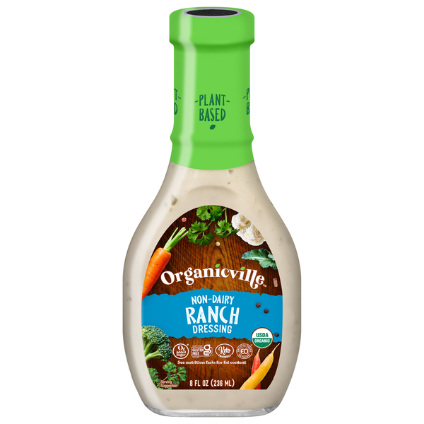 Salad Dressing & Toppings Organicville Dressing, Non-Dairy, Ranch hero